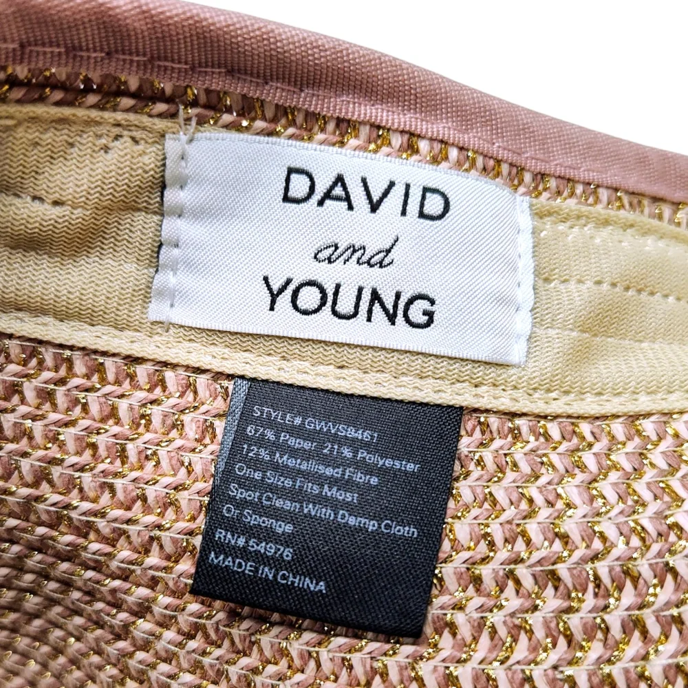 David & Young PONYFLO Bow Sun Hat – Tan & Pink | OSFM